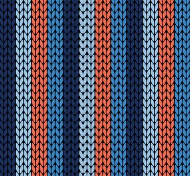 Seamless vector knitting pattern Stock Illustration