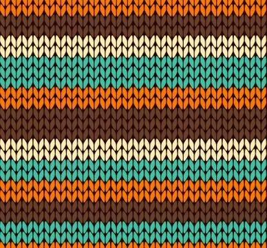 Seamless vector knitting pattern Illustrazione stock