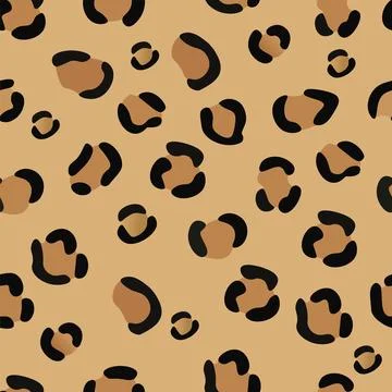 Seamless vector leopard print texture featuring classic spotted pattern Stock Illustration