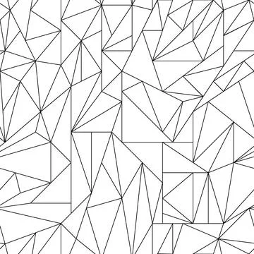 Seamless vector linear black and white pattern of triangles. Seamless vector Stockillustratie