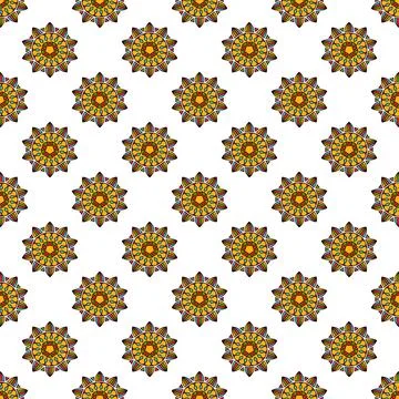 Seamless vector mandala pattern Stock Illustration
