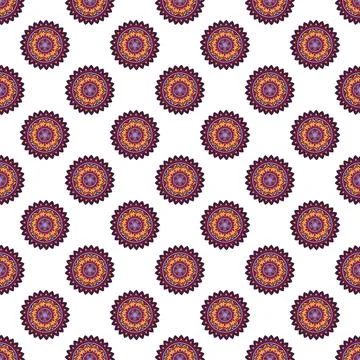 Seamless vector mandala pattern Stock Illustration