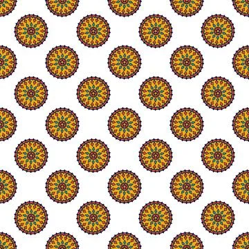 Seamless vector mandala pattern Stock Illustration