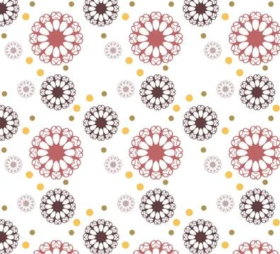 Seamless vector mandala pattern. Oriental print design for fabric isolated on 스톡 일러스트