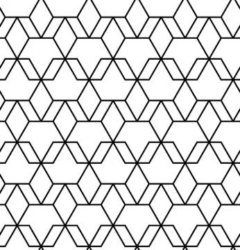 Seamless vector minimal pattern with black octagons Stockillustratie