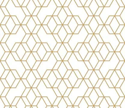 Seamless vector minimal pattern with gold octagons イラスト素材