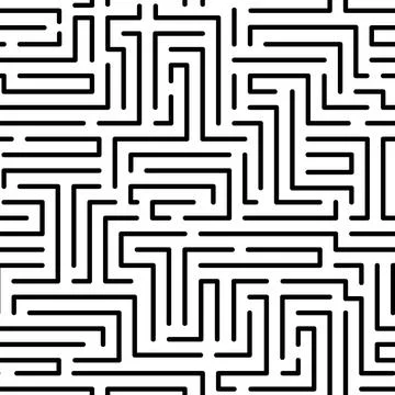 Seamless vector monochrome geometric pattern.Simple seamless thin black line Illustrazione stock