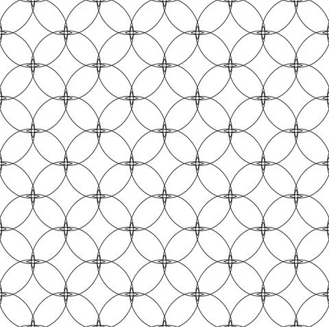 Seamless vector monochrome pattern of geometric shapes, lines, circles and 스톡 일러스트