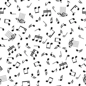 Seamless vector music notes pattern Stock-Illustration