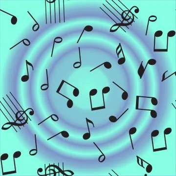 Seamless vector music notes pattern Illustrazione stock