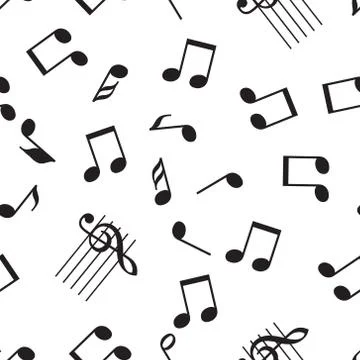 Seamless vector music notes pattern Illustrazione stock