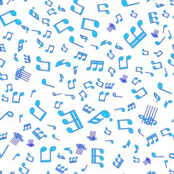 Seamless vector music notes pattern 스톡 일러스트
