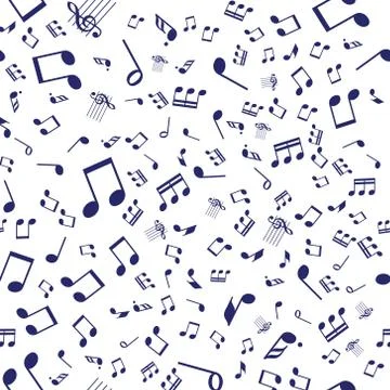 Seamless vector music notes pattern 스톡 일러스트
