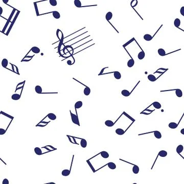 Seamless vector music notes pattern Illustrazione stock