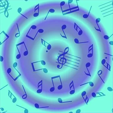 Seamless vector music notes pattern Illustrazione stock