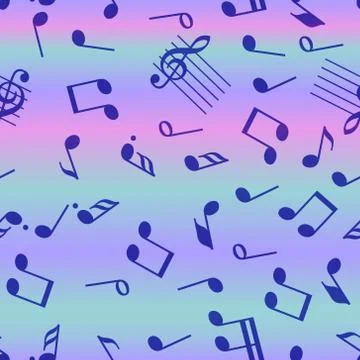 Seamless vector music notes pattern 스톡 일러스트