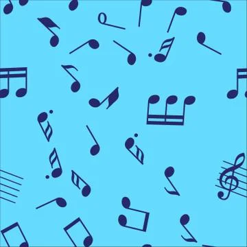 Seamless vector music notes pattern 스톡 일러스트