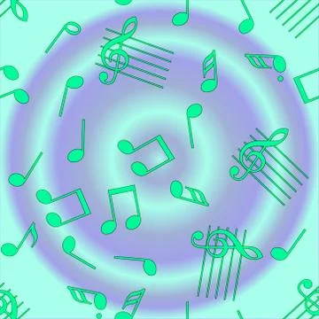 Seamless vector music notes pattern Stock-Illustration