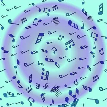 Seamless vector music notes pattern Stock Illustration