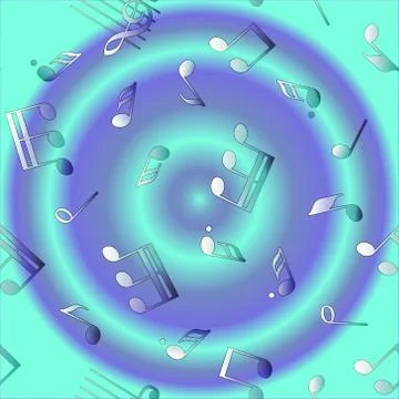 Seamless vector music notes pattern Stock Illustration