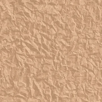Seamless vector old crumpled paper texture, pirate map background Stock Illustration