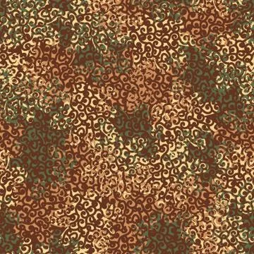 Seamless vector organic autumn pattern in rust colors Illustrazione stock