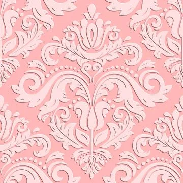 Seamless Vector Orient Pattern With 3D Elements Illustrazione stock