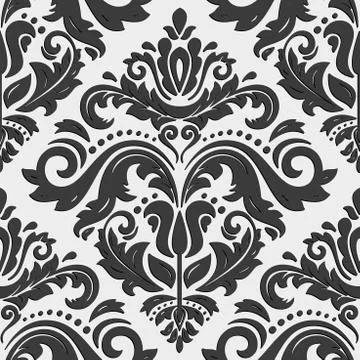 Seamless Vector Oriental Pattern With 3D Elements Illustrazione stock