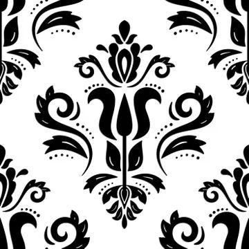 Seamless Vector Oriental Pattern With 3D Elements Ilustración de archivo