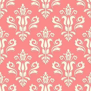 Seamless Vector Oriental Pattern With 3D Elements Illustrazione stock