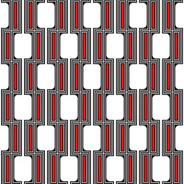 Seamless Vector Oriental Pattern With 3D Elements Illustrazione stock