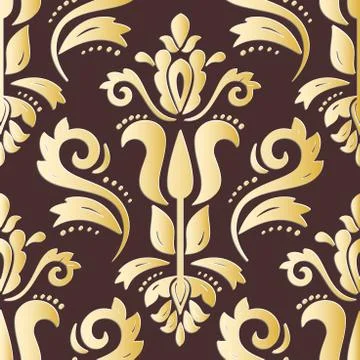 Seamless Vector Oriental Pattern With 3D Elements Stock Illustration