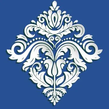 Seamless Vector Oriental Pattern With 3D Elements Stock Illustration