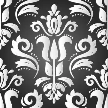 Seamless Vector Oriental Pattern With 3D Elements Illustrazione stock