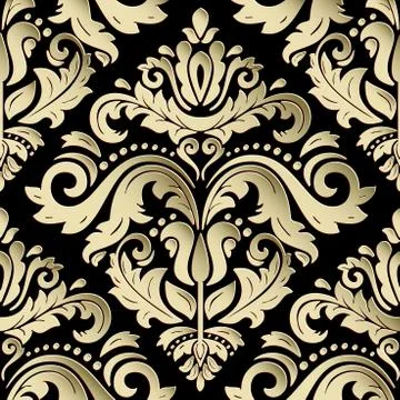 Seamless Vector Oriental Pattern With 3D Elements Stock Illustration