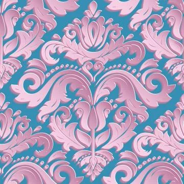 Seamless Vector Oriental Pattern With 3D Elements Stockillustratie