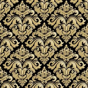 Seamless Vector Oriental Pattern With 3D Elements Stock Illustration