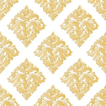 Seamless Vector Oriental Pattern With 3D Elements 스톡 일러스트