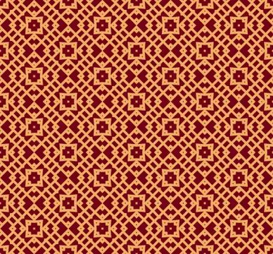 Seamless vector ornament. Modern stylish geometric linear pattern with golden 스톡 일러스트
