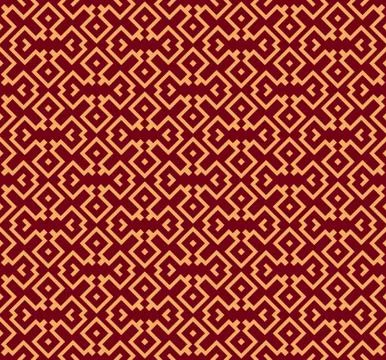 Seamless vector ornament. Modern stylish geometric linear pattern with golden Illustrazione stock