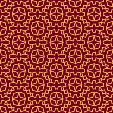 Seamless vector ornament. Modern stylish geometric linear pattern with golden イラスト素材