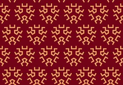 Seamless vector ornament. Modern stylish geometric linear pattern with golden Stock Illustration