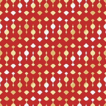 Seamless vector ornamental pattern with geometric shapes Stock Illustration