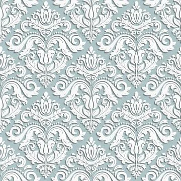 Seamless Vector Pattern With 3D Classic Elements 스톡 일러스트