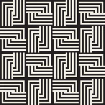 Seamless Vector Pattern. Abstract Geometric Background. Elegant Stripes Lattice イラスト素材