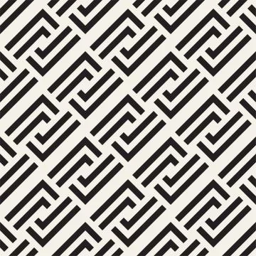 Seamless Vector Pattern. Abstract Geometric Background. Elegant Stripes Lattice イラスト素材