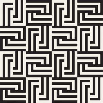 Seamless Vector Pattern. Abstract Geometric Background. Elegant Stripes Lattice Stock Illustration