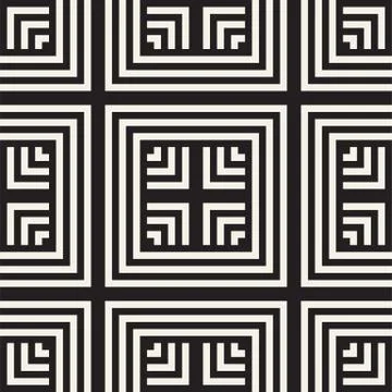 Seamless Vector Pattern. Abstract Geometric Background. Elegant Stripes Lattice 스톡 일러스트