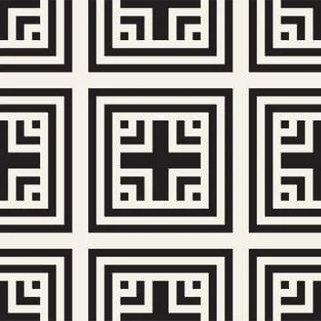 Seamless Vector Pattern. Abstract Geometric Background. Linear Grid Structure. 스톡 일러스트