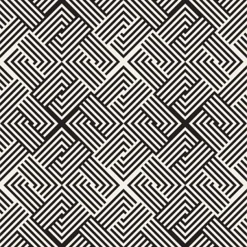 Seamless Vector Pattern. Abstract Geometric Background. Linear Grid Structure. 스톡 일러스트